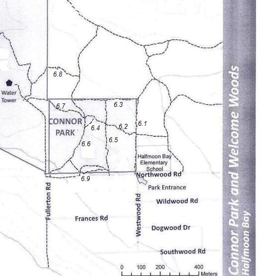 Map of Connor Park trails