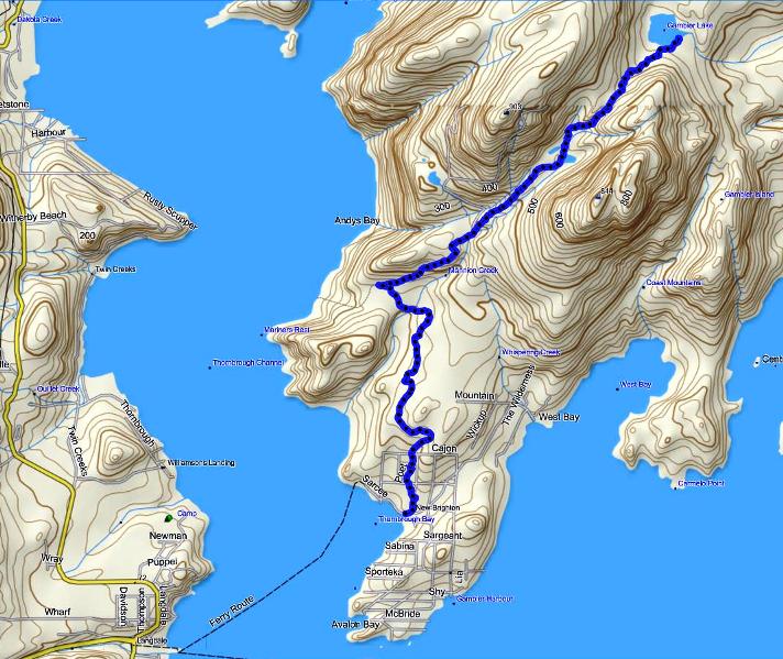 Gambier Lake trail map