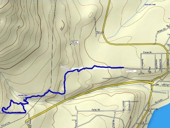 Langdale to Sprockids Park route map