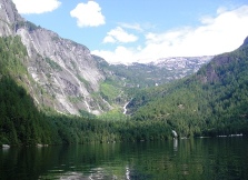 Princess Louisa Inlet with Chatterbox Falls in the distance.