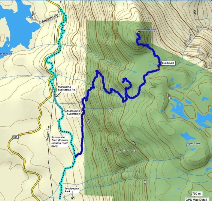 Mount Hallowell map